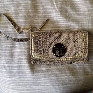 Elliott Lucca Snake Print Wristlet